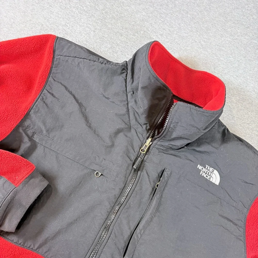 The North Face Denali Fleece Jacket Mens XL Red Black Full Zip Polartec Coat